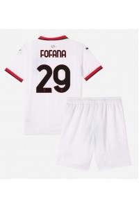 AC Milan Youssouf Fofana #29 Babytruitje Uit tenue Kind 2024-25 Korte Mouw (+ Korte broeken)